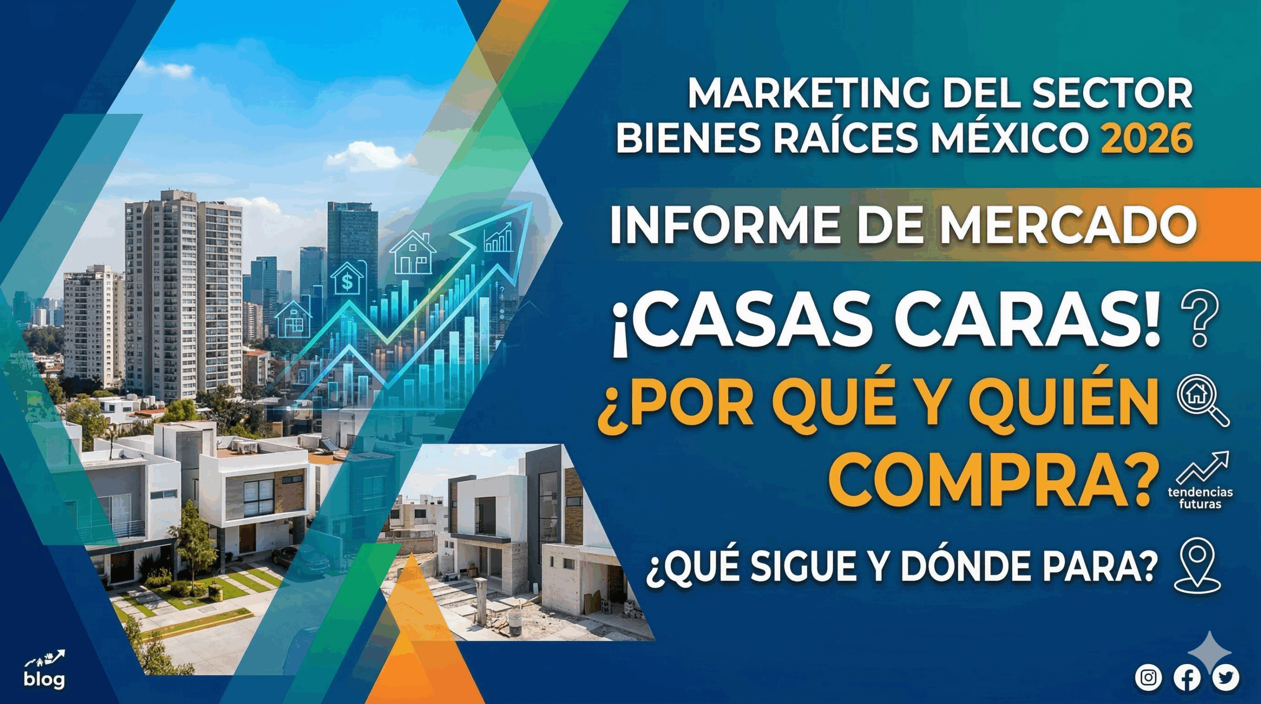 Marketing del sector Bienes Raíces México 2026: ¿Por qué están tan caras las casas? ¿Quién está comprando? ¿Qué sigue y dónde para?